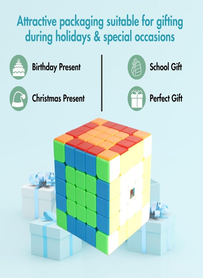 aCADZO 5X5 High Speed Cube for Kids & Adults | Puzzle Games Smooth Puzzles Set with Gift - Image 5